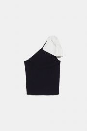 ASYMMETRICAL TOP WITH BOW at Zara